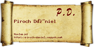 Piroch Dániel névjegykártya